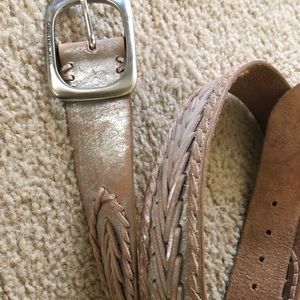 Calvin Klein Distressed Silver Belt Large